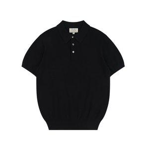 [벨리프]Essential Comfort Short Sleeve Polo Knit (Black)