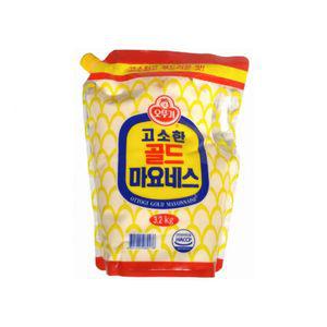 오뚜기 고소한 골드 마요네스 스파우트 팩 3.2kg 1팩 대용량 업소용 네즈 봉지샐러드네즈 고소한네즈 식당