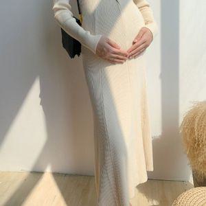 카이씨 임부복 바지 원피스 겨울산부하객룩 롱스커트 만삭촬영원 오룩 임부 산부원 산부옷 만삭원
