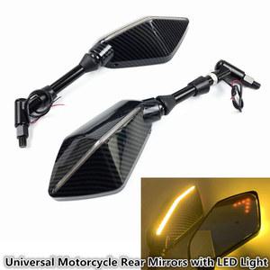 오토바이 바이크 보조 백미러 사이드 미러 범용 LED 조명 하우징 10MM BMW R1200GS R1200RT