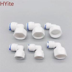 RO 워터 피팅 엘보 1/4 인치3/8인치 OD 호스 인치1/2인치 1/8 인치BSP 암나사 플라스틱 파이프 Quick Osmose Reversa Aquario 커넥터