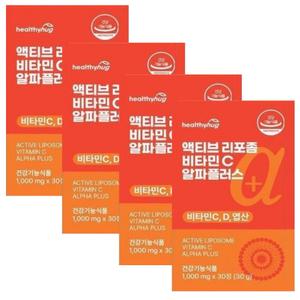 엑티브 리포좀 비타민C 알파플러스 30g 4세트 비타민E 산화아연 영양보충용