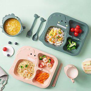 유아 식기 세트 어린이 아기 밥그릇 유치원 식판-WF00A7D