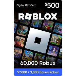 로블록스 디지털 기프트 카드 60000 Robux 전용 가상 아이템 포함 코드