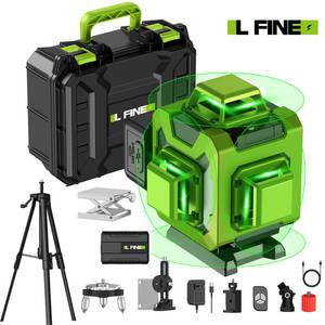 레이저레벨기 전자식 Lfine 4D 16 라인 레이저 레벨삼각대 여행 가방 수평 수직 360 ° 셀프 레벨링 전문