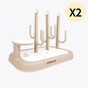 유비맘 아기 유아 젖병 젖꼭지 식기 건조대 X2개