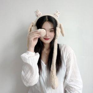 쫑긋 토끼 움직이는 귀마개(베이지)겨울용 방한용품 아이템 보온효과 추위대비 따뜻한 귀덮개 여자