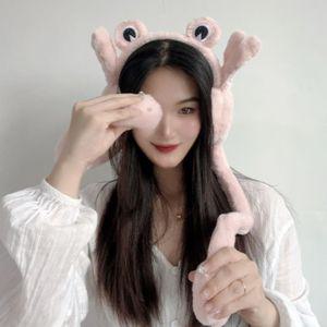 팔딱 개구리 움직이는 귀마개(핑크)겨울 방한 털마개 도리 파티용품 머리띠 소품 여운