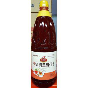 대상 쉐프원 핫스위트 칠리 소스 2.1Kg 액상 업소용 대용량 식당용 토마토 양념