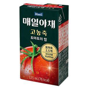 매일유업 농축 토마토의 힘 125ml x 24개음료수 주스 팩주스 과일 음료 아이들간식 유치원 어린이집 휴대용