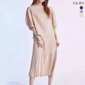 루시앙 플리츠 레이어드 린넨 원피스