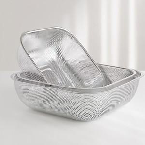 올스텐 3size 야채 채반망 사각 펀칭볼 트레이