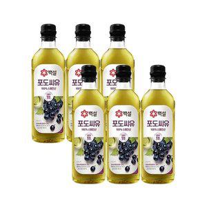 [기타]백설 포도씨유 900ml x6개