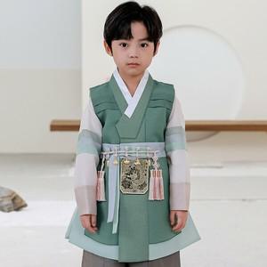 [보리보리/하랑한복]25년 설 신상 하랑한복 청솔랑+복주머니 유아 아동 남아 한복
