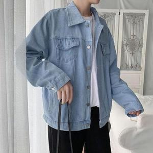 [라일리] Rly 청자켓 베이직 오버핏 남자 트러커 데님 재킷 아우터