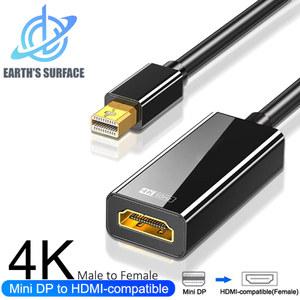 TV 노트북 프로젝터용 4k 미니 DisplayPort HDMI 호환 어댑터 케이블 DP HDMI 변환기