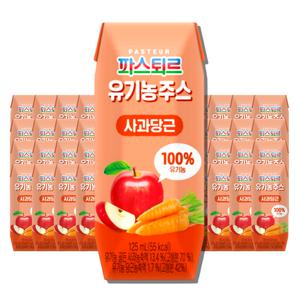 파스퇴르 유기농주스 사과당근 125ml 48개