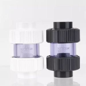 1pc 산업 등급 PVC 체크 밸브 25/32MM 투명 물고기 안티 사이펀 수족관 DIY 피팅
