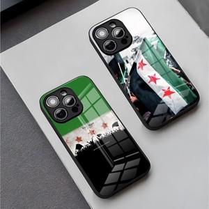 아이폰용 Syrian Revolution Flag 휴대폰 케이스 유리 커버 16 Pro Max 15 Plus 14 12 11 13 Mini X XR XS