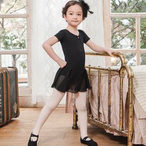 아동 유아 여아 반팔 쉬폰 블랙 발레복