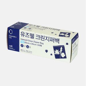 [크린랩] 크린알뜰지퍼백  25cm x 30cm (대) 50매