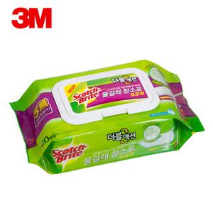 3M 스카치브라이트 물걸레 청소포 미세먼지 더블액션 표준형20매 대형20매
