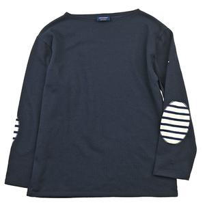 세인트제임스 길도 엘보패치 Navy 무지 긴팔 티셔츠