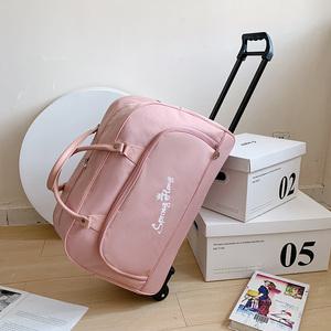 여성 대용량 수화물 롤링 가방 바퀴달린 가방 핑크