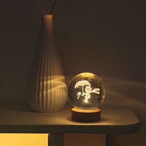 크리스탈볼 LED 무드등 8cm 단색 5type