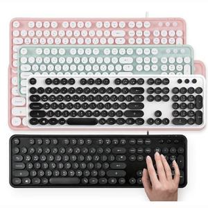 엑토 레트로 유선 키보드 KBD-47 블랙색상 원형키캡 멤브레인 USB