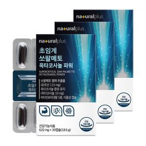 내츄럴플러스 초임계 쏘팔메토 옥타코사놀 파워 30캡슐 X 3개