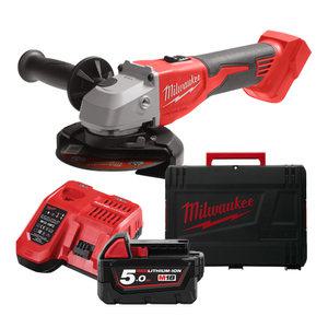 밀워키 M18 BLSAG100X-501X 충전 18V 충전 그라인더 5.0Ah 배터리 1개 세트