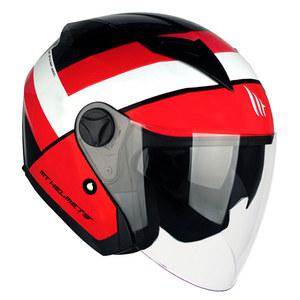 [MT헬멧] BOULEVARD DEGREE GLOSSY BLACK/RED/WHITE
