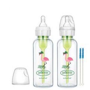 닥터브라운 플라밍고 네로우넥유리젖병250ml 2p