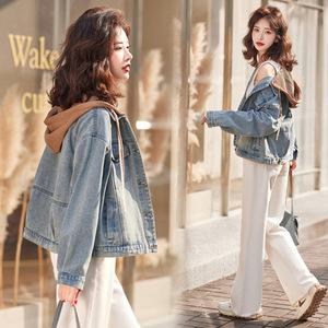R4E 여성 후드 가디건 쇼트 데님 아우터 봄가을 빈티지 루즈핏 코디 자켓 젠3