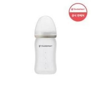 더블하트 모유실감 실리콘 유리젖병(노꼭지) 160ml 프리미엄 라인, 160ml, 2개