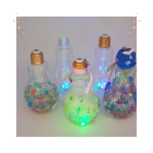 LED 전구패트병 320ml 전구소다 전구모양병 만들기재료 음료병 하바리움용기