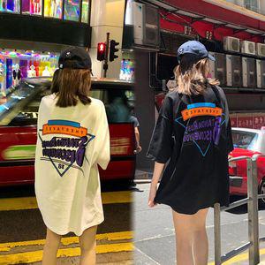 [스토어추천10] 여자 여름 박스핏 오버핏 프린팅 티셔츠 롱티 반팔티