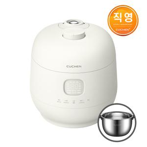쿠첸 브레인 미니 풀스테인리스 듀얼프레셔 3인용 IH전기압력밥솥 화이트 CRT-TWS0310W
