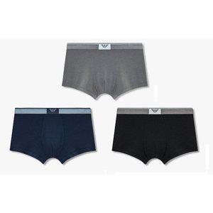 [EMPORIO ARMANI](강남점)남성 글로시 이글 로고 밴딩 드로즈 3종 SET(0814312037,0814312038,0814312039)