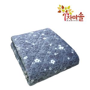 자미솔 전기요 블루 플라워 싱글 탄소매트 카본매트 전기장판 캠핑전기요