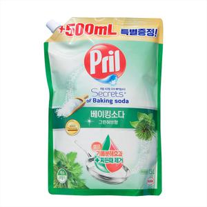 프릴 주방세제 허브그린향 리필 1L x 3개 // 1500ml x 2EA 대체 발송
