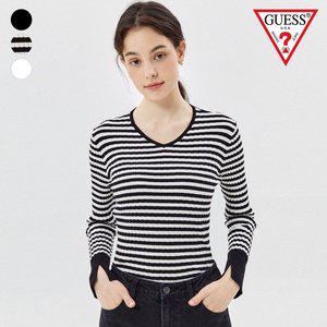 갤러리아 GUESS Jeans F/W [여성] OO4S1697 브이넥 골지 스웨터 풀오버