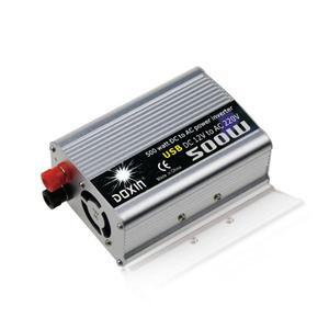 차량용 인버터, DC 12V-AC 220V, 50Hz, 12 USB 플러그, 전력 변환기, 피크 800W, 500W