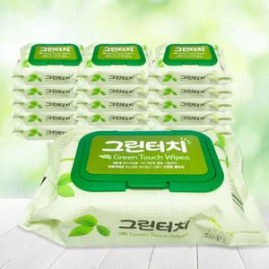 국산 피톤치드 캡형 물티슈 (100매×10개세트) 대용량 물수건 물티슈