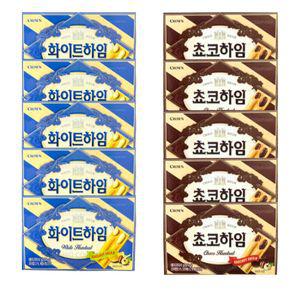 크라운하임세트 초코하임5개+화이트하임5개 과자 스낵 사무실
