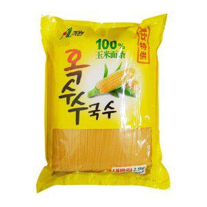 [기타]가원 100% 옥수수국수 2.5kg 대용량 비건면 마라탕면 제로당 제로콜레스테롤 백종원국수