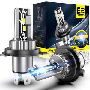 Canbus 하이 및 로우 빔 포함 CSP 팬리스 LED 헤드라이트 전구, 혼다 H4 오토바이용 LED 헤드램프, 1/2X H4
