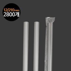 [기타](스트로우) 개별포장 버블티-투명 12/21cm 2800개
