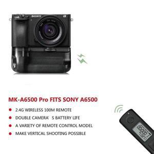 Meike MKA6500 프로 수직 배터리 그립 소니 미러리스 카메라용 리모컨 내장 24Ghz NPFW50 작동